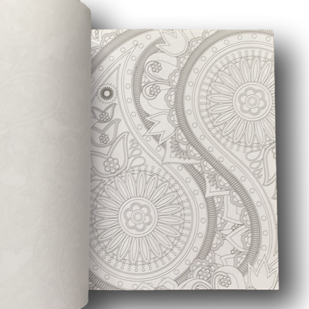 Stress Less Adult Coloring Book - Paisley Patterns - Brand New - Picture 5 of 9